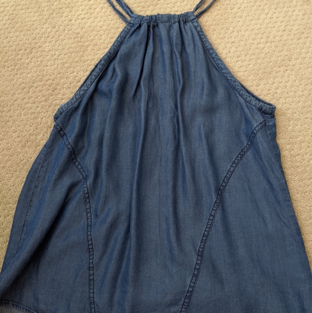 Flowy chambray tank